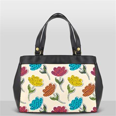 Pattern With Paper Tulips Oversize Office Handbag (2 Sides) by Wegoenart