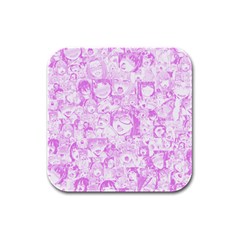 Pink Hentai  Rubber Square Coaster (4 Pack)  by thethiiird