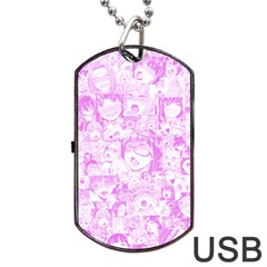 Pink Hentai  Dog Tag Usb Flash (one Side) by thethiiird