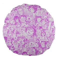 Pink Hentai  Large 18  Premium Flano Round Cushions by thethiiird