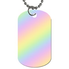 Pastel Goth Rainbow  Dog Tag (two Sides) by thethiiird