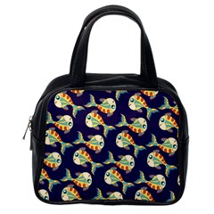 Fish Background Abstract Animal Classic Handbag (one Side) by Vaneshart