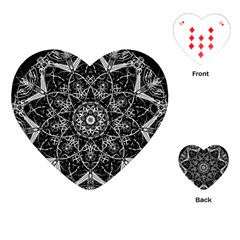 Black And White Pattern Playing Cards Single Design (heart) by Sobalvarro