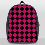 Block Fiesta Black And Peacock Pink School Bag (XL) Front