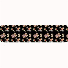 Robin Art Black Pattern Large Bar Mats by snowwhitegirl