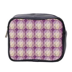 Doily Only Pattern Purple Mini Toiletries Bag (two Sides) by snowwhitegirl