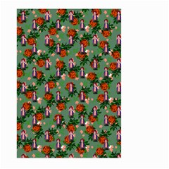 Fiola Pattern Green Large Garden Flag (two Sides) by snowwhitegirl