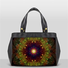 Art Abstract Fractal Pattern Oversize Office Handbag (2 Sides) by Wegoenart