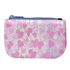 Valentine Background Hearts Bokeh Large Coin Purse by Nexatart