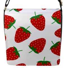 Seamless Pattern Fresh Strawberry Flap Closure Messenger Bag (s) by Wegoenart