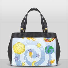 Science Fiction Outer Space Oversize Office Handbag (2 Sides) by Wegoenart