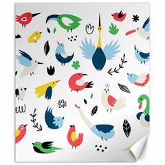 Vector Set Isolates With Cute Birds Scandinavian Style Canvas 20  X 24  by Vaneshart