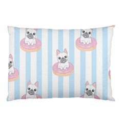 French Bulldog Dog Seamless Pattern Pillow Case by Vaneshart