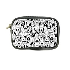 Seamless Pattern With Black White Doodle Dogs Coin Purse by Vaneshart