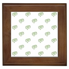 Happy St Patricks Day Symbol Motif Pattern Framed Tile by dflcprintsclothing