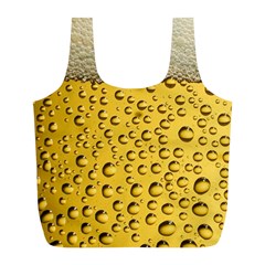 Beer Bubbles Full Print Recycle Bag (l) by Wegoenart