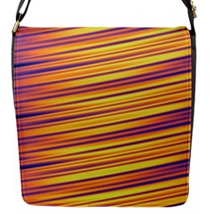 Rainbow Waves Flap Closure Messenger Bag (s) by Sparkle