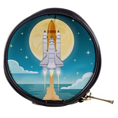 Space Exploration Illustration Mini Makeup Bag by Vaneshart