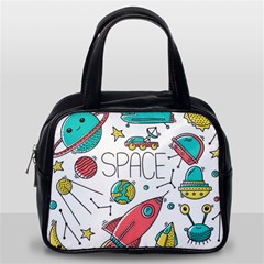 Space Cosmos Seamless Pattern Seamless Pattern Doodle Style Classic Handbag (one Side) by Vaneshart