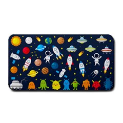 Big Set Cute Astronauts Space Planets Stars Aliens Rockets Ufo Constellations Satellite Moon Rover V Medium Bar Mats by Vaneshart