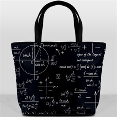 Mathematical Seamless Pattern With Geometric Shapes Formulas Bucket Bag by Vaneshart