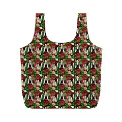 Swimmer 20s Green Full Print Recycle Bag (m) by snowwhitegirl