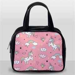 Cute Unicorn Seamless Pattern Classic Handbag (one Side) by Vaneshart