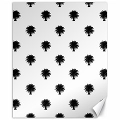 Black And White Tropical Print Pattern Canvas 16  X 20  by dflcprintsclothing