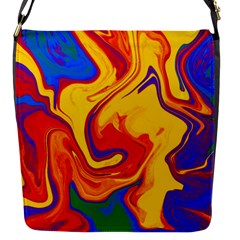 Gay Pride Swirled Colors Flap Closure Messenger Bag (s) by VernenInk