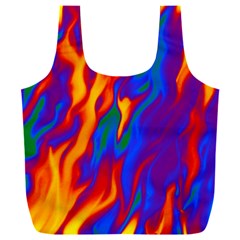 Gay Pride Abstract Smokey Shapes Full Print Recycle Bag (xxl) by VernenInk