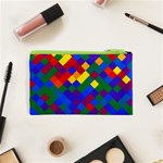 Gay Pride Diagonal Pixels Design Cosmetic Bag (XS) Back