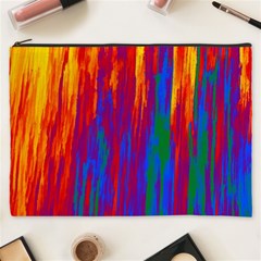 Gay Pride Rainbow Vertical Paint Strokes Cosmetic Bag (xxxl) by VernenInk