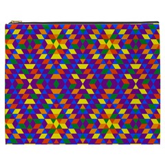 Gay Pride Geometric Diamond Pattern Cosmetic Bag (xxxl) by VernenInk