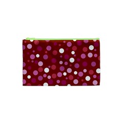 Lesbian Pride Flag Scattered Polka Dots Cosmetic Bag (xs) by VernenInk