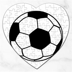 Soccer Lovers Gift Jigsaw Puzzle (heart) by ChezDeesTees