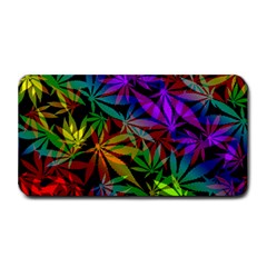 Ganja In Rainbow Colors, Weed Pattern, Marihujana Theme Medium Bar Mats by Casemiro