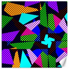 Trippy Blocks, Dotted Geometric Pattern Canvas 16  X 16  by Casemiro