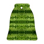 Watermelon pattern, fruit skin in green colors Bell Ornament (Two Sides) Front