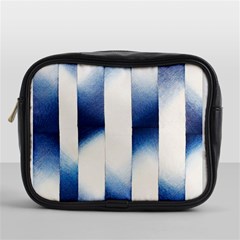 Blue Strips Mini Toiletries Bag (one Side) by Sparkle