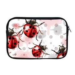 Ladybugs-pattern-texture-watercolor Apple Macbook Pro 17  Zipper Case by Vaneshart