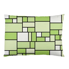 Green-geometric-digital-paper Pillow Case by Vaneshart