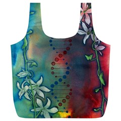 Flower Dna Full Print Recycle Bag (xl) by RobLilly