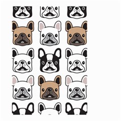 Dog French Bulldog Seamless Pattern Face Head Small Garden Flag (two Sides) by BangZart