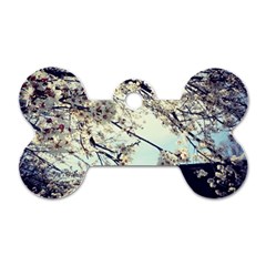 Plum Blossoms Dog Tag Bone (two Sides) by okhismakingart