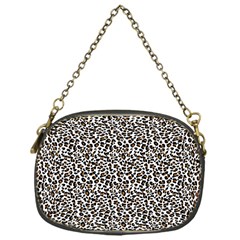 Leopard Spots Pattern, Geometric Dots, Animal Fur Print Chain Purse (one Side) by Casemiro