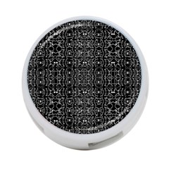 Black And White Ethnic Ornate Pattern 4-port Usb Hub (one Side) by dflcprintsclothing