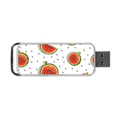 Seamless-background-pattern-with-watermelon-slices Portable Usb Flash (two Sides) by BangZart