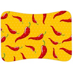 Chili Vegetable Pattern Background Velour Seat Head Rest Cushion by BangZart