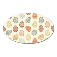 Seamless Pattern Colorful Easter Egg Flat Icons Painted Traditional Style Oval Magnet by BangZart