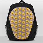 Yellow mushroom pattern Backpack Bag Front